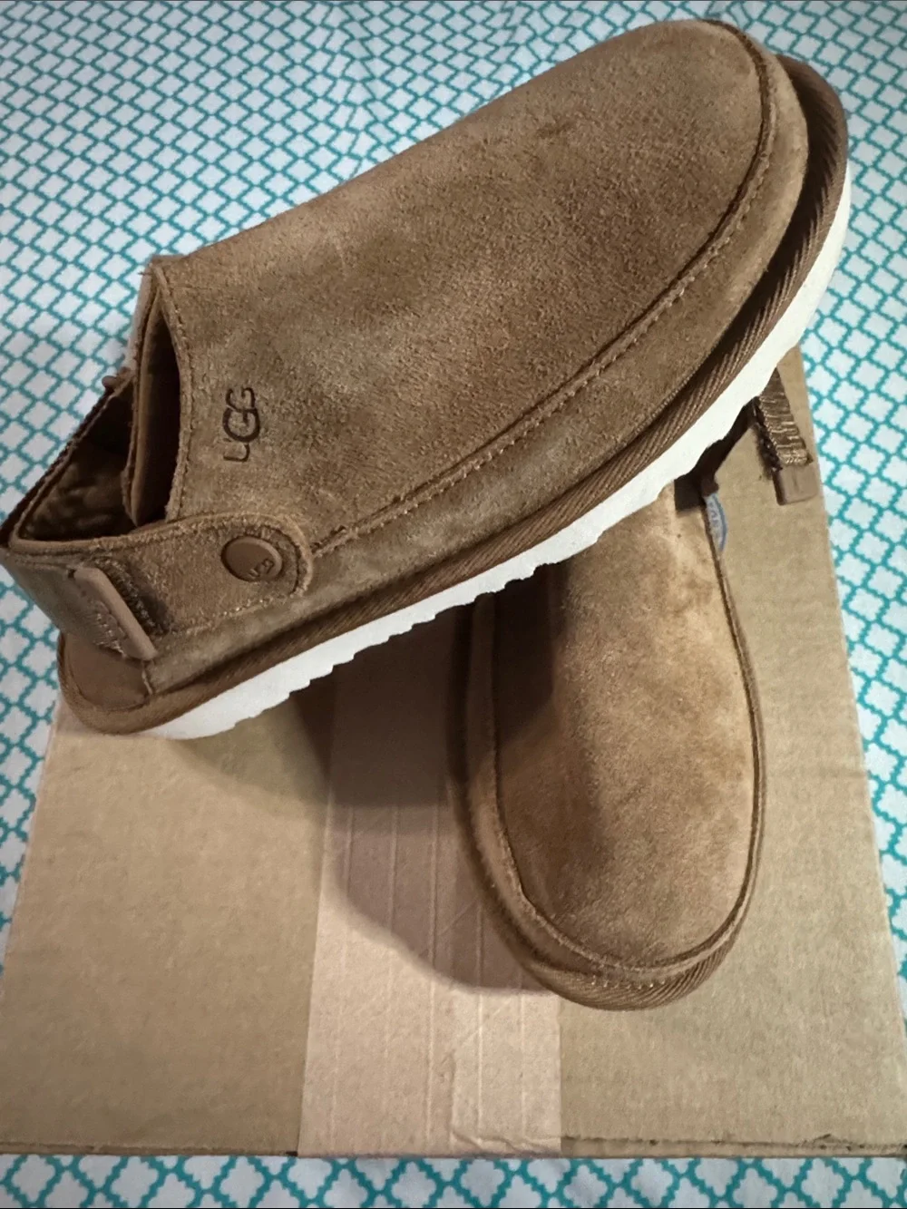 UGG Kids Brown Suede Moccasins